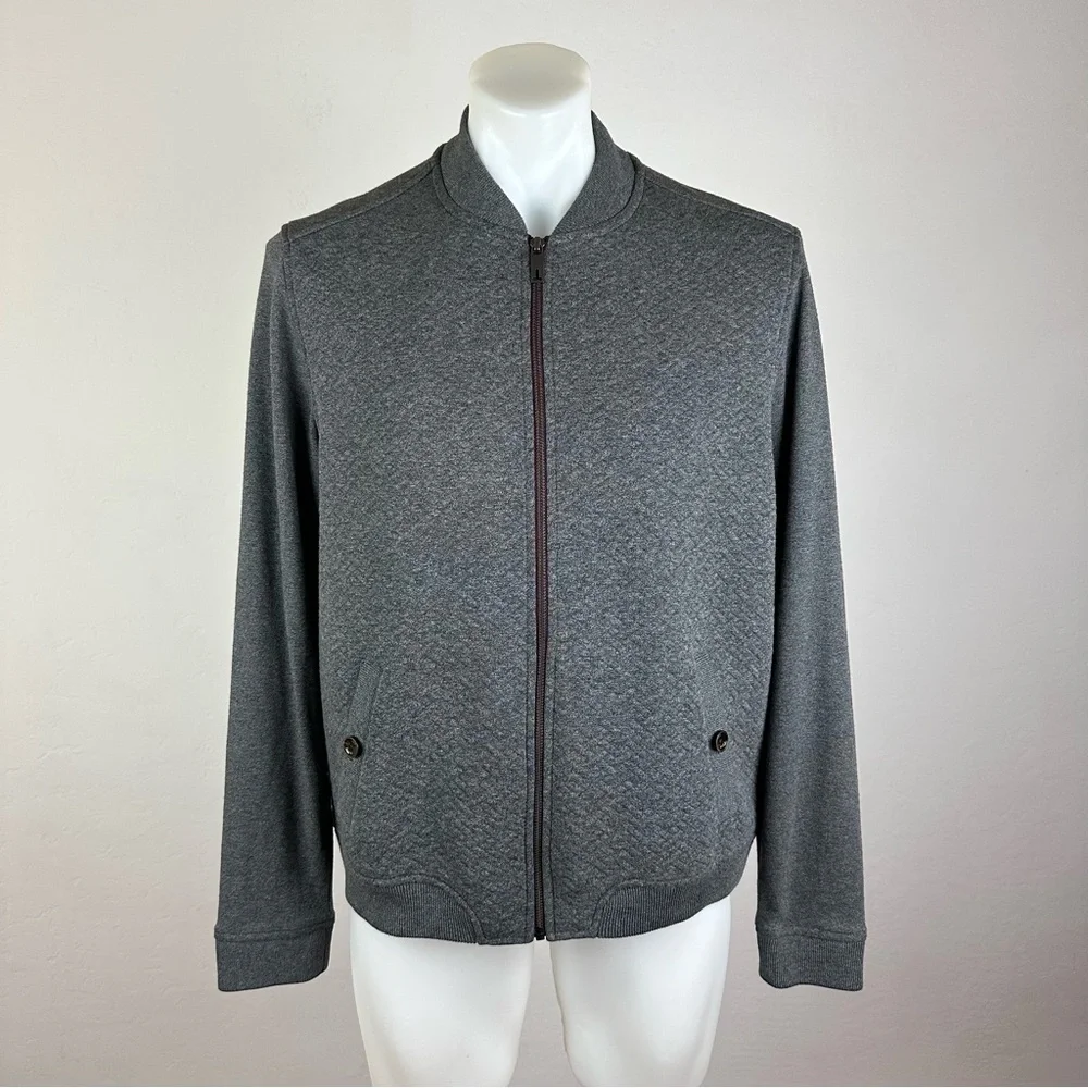 Ted Baker Varsity Collar Cardigan-Style Zip-Up Sweater